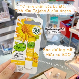 [Mẫu mới] Son dưỡng môi hữu cơ organic Alverde Đức 100% mật ong và hoa cúc tự nhiên - Nguồn hàng Đức