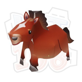 Mô hình giấy động vật Ngựa Horse