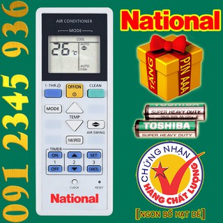 Remote Điều khiển Điều hòa Máy lạnh National "HÀNG ĐẸP". (Mẫu số 2)