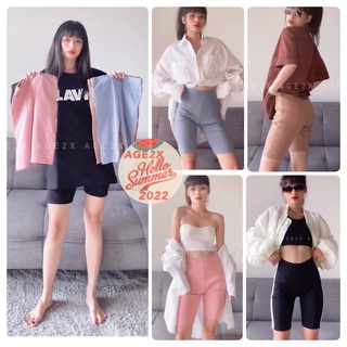 Quần biker short tone pastel chính hãng AGE2X gồm 8 màu rất dễ mặc, đa dạng phong cách.