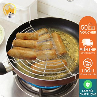 Vỉ Gác Chảo Bằng Inox  Loại Dày Dùng Khi Chiên Rán Dầu Mỡ Siêu Tiện Dụng