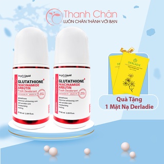 Lăn Khử Mùi Dưỡng Trắng, Giảm Thâm Angel Liquid Glutathione + Niacinamide Fresh Deodorant 60ml