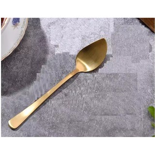 Bộ 2 muỗng cafe mạ màu vàng inox 304 - 14x2.5cm 17.6g