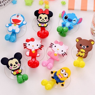 Móc hít treo bàn chải đánh răng hình thú