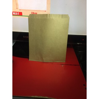 500 túi giấy đáy dẹt màu kraft nâu 22x19