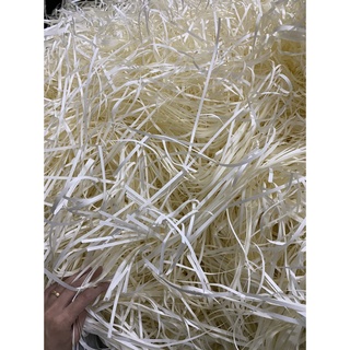 [100g] Giấy rơm lót hộp quà - Giấy vụn giấy chống sốc màu trắng sữa