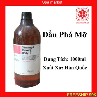 Dầu phá Mô mỡ Skindom DẦU MATXA GIẢM BÉO GIẢM MỠ 1000ml