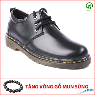 [Có Video Thật] Giày Boot Nam Ngắn Cổ Da Trơn Đen Đế Có Khâu Chắc Chắn - M353-DEN(GM)