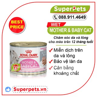 Pate Royal Canin BABYCAT 195g Cho Mèo Mẹ &amp; Mèo Con Made in Pháp Nhập Thái SuperPets Việt Nam