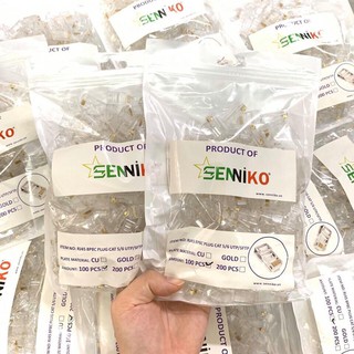 Hạt Mạng Cat5 Chân Đồng Senniko - Túi 100 Hạt