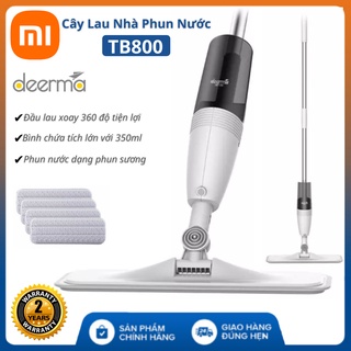 Cây Lau Nhà Phun Nước XIAOMI DEERMA SPRAY TB800 - Đầu lau xoay 360 độ tiện lợi , Bình chưa lớn 350ml - Bảo hành 2 năm