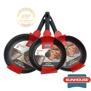 [HÀNG CHÍNH HÃNG]Chảo Đá Đáy Từ SUNHOUSE Hoa Cương KIỂU MỚI 5 Lớp Chống Dính Siêu Bền-Chảo Đá Từ Siêu Chống DÍnh Cao Cấp