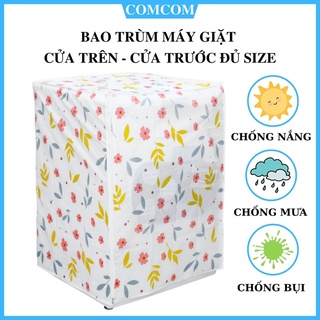 Áo trùm máy giặt YALIJIN - Vải Peva chống nước, chống nắng - Họa tiết xinh xắn thích hợp decor, trang trí nhà cửa