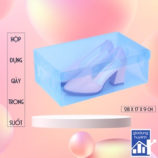 Hộp Đựng Giày Dép Nhựa Dẻo Trong Suốt Size Lớn Nhiều Màu Sắc
