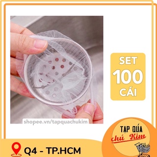 [COMBO 100 CÁI] Túi lọc rác bồn rửa chén lưới nhuyễn giữ rác li ti giúp tránh tắt nghẽn cống - tapquachukim