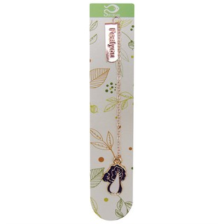 Bookmark Kẹp Sách Kim Loại Phối Charm Hình Cải Thảo Tím