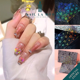Miếng dán móng tay Aurora 5D - Sticker nail chủ đề trái tim, ngôi sao trang trí móng tay hiệu ứng Aurora độc lạ (lẻ tấm)