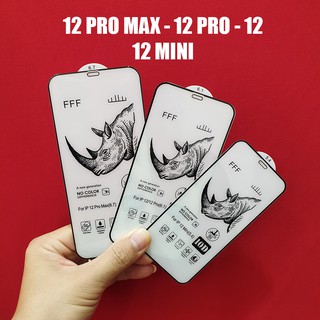 Kính cường lực tê giác 10D phủ màn hình Iphone 12 Pro Max - 12/12 Pro - 12 Mini