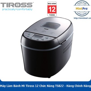 Máy Làm Bánh Mì Tiross 12 Chức Năng TS822 - Hàng Chính Hãng