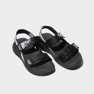 Giày Sandals Shondo F7 Continew full đen F7N1016