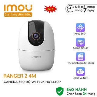 Camera không dây WiFi 4.0Mpx Imou Ipc-A42P-B xoay 360 độ - Hàng Chính Hãng