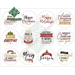 SET 5 TẤM TEM MERRY CHRISTMAS &amp; HPNY