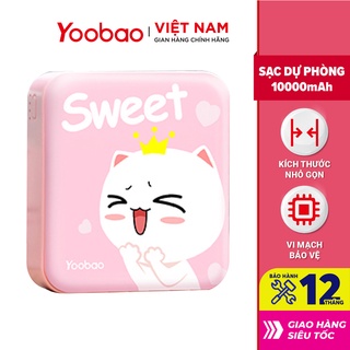 Sạc dự phòng mini 10000mAh Yoobao YB-6024 Trang bị đèn LED chiếu sáng - Hàng chính hãng - Bảo hành 12 tháng 1 đổi 1