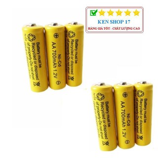 Bộ 6 Viên Pin Tiểu Sạc AA 700mAh 1.2V Dùng cho Máy Ảnh, Đồng Hồ, Đồ Chơi