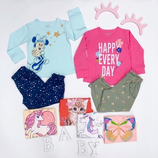 Bộ thu đông cho bé gái, đồ bộ thun bé gái chất cotton mềm mát, size 1-7 tuổi  - SUNKIDS