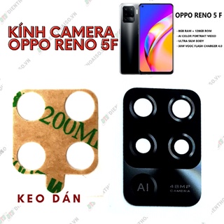 Kính camera oppo reno 5f kèm keo dán