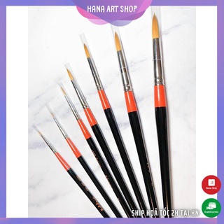 Cọ Vẽ Đầu Tròn Happy Round - Cọ Tỉa Vẽ Nét Lông Nhân Tạo