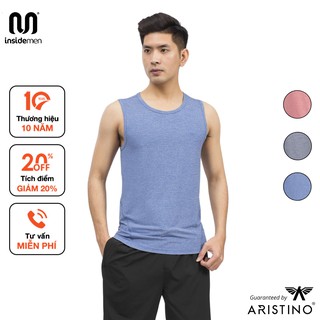Áo ba lỗ nam INSIDEMEN siêu nhẹ , mặt vải thấm hút vượt trội - ATT006S9