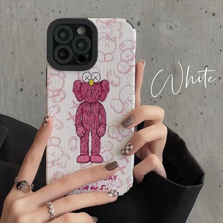 Ốp Điện Thoại Da Họa Tiết KAWS Sang Trọng Cho iphone 13 Pro Max i13 13pro 11 Pro Max i11 X XR Xs Max 7plus 8plus 12Pro 12 Pro Max