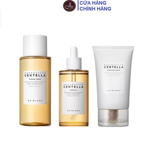 Bộ 3 Sản Phẩm Dưỡng Da Giảm Mụn Phục Hồi Da Làm Mờ Thâm Skin1004 Madagascar Centella (Toner + Serum + Cream Soothing)