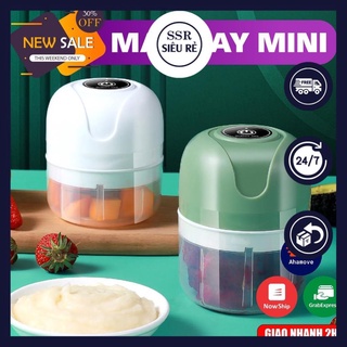 Máy Xay Tỏi Ớt SSR BABY Dùng Pin Sạc, 250ml Xay Tiêu, Gia Vị, Đa Năng (PD6789)