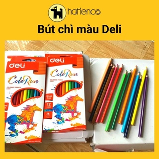 Bút chì màu Deli, màu chì 12 màu xịn đẹp