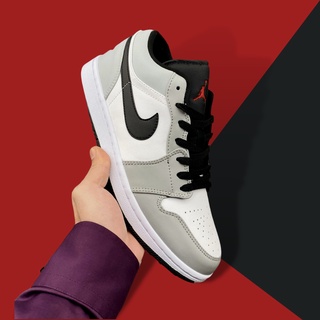 Giày Thể Thao Nam Giày Sneaker Nam Air Jordan 1 Low Light Smoke Grey Xám Trắng Cổ Thấp Waterloo Shop
