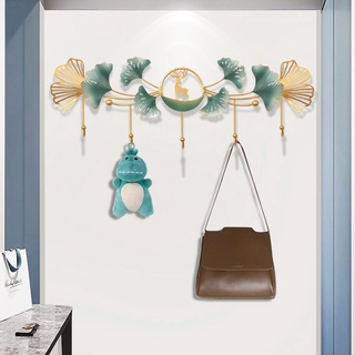 Tranh kim loại kèm móc treo đồ decor nhà cửa phong cách bắc âu