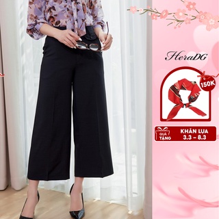 Quần Tây Công Sở Nữ HeraDG Thiết Kế Lưng Cao Ống Suông Loe Tôn Dáng, Chất Liệu Cao Cấp SQDBA011-S