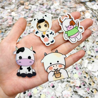 Huy hiệu bò sữa cute