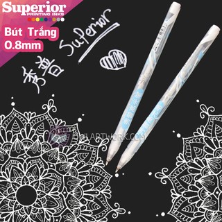 [CHÍNH HÃNG] Bút Gel Trắng Superior Ngòi 0.8mm
