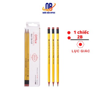Bút chì Queen 2B - Viết chì gỗ có tẩy - 1 chiếc PC980