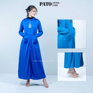 Áo chống nắng toàn thân PATO khoác nắng nữ dáng dài túi đứng chất kim cương thông hơi