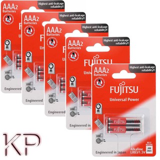 5 Vỉ Pin đũa AAA Alkaline FUJITSU 1,5v vỉ 2 viên