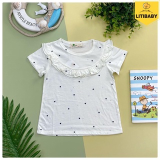 Áo LITIBABY chất vải cotton trơn bèo bé gái 6/10