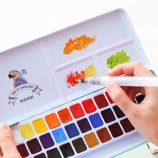 MÀU NƯỚC DẠNG NÉN PRETTY EXCELLENT 24/36 MÀU - PAUL RUBENS (TẶNG KÈM CỌ NƯỚC)