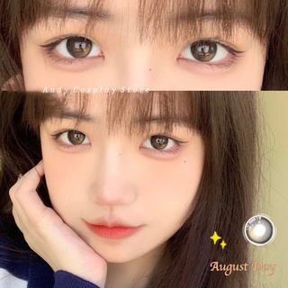 [CÓ SẴN] Kính áp tròng/ lens nâu đen August Day