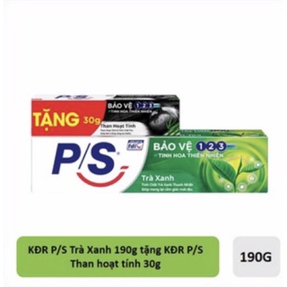 Kem đánh răng P/S trà xanh tặng kem đánh răng than hoạt tính 30g