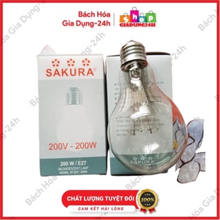 Bóng đèn sợi đốt 200w, bóng đèn dây tóc Nano 200w, có thể dùng làm bóng sưởi-Giadung24h