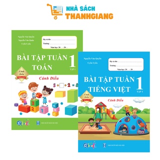 Sách – Combo Bài tập tuần Toán và Tiếng Việt 1 Tập 1 (Cánh diều)